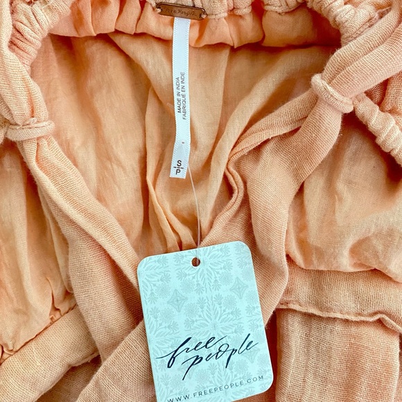 NWT FREE PEOPLE  🍑 Angele Gauzy babydoll mini dress - Picture 7 of 10